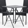 SANDVIKA + GUDHJEMSANDVIKA L65 table + 2 GUDHJEM chaises noir