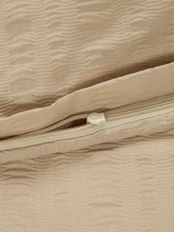 SIGRIDPlusParure de lit en seersucker SIGRID 240x220 kaki clair