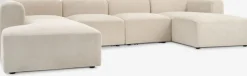 SKEJBYCanapé modulable SKEJBY 5pers. méridenne/extrémité beige