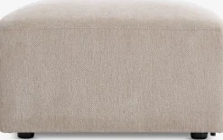 SKEJBYModule canapé SKEJBY méridienne/pouf tissu beige