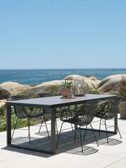 SONNERUP + ILDERHUSESONNERUP L215 table gis + 4 ILDERHUSE chaises noir