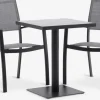STENUNGSUND + STRANDBYSTENUNGSUND L60 table + 2 STRANDBY chaises gris