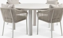 SURNADAL + GILJASURNADAL Ø150 table + 4 GILJA chaises beige