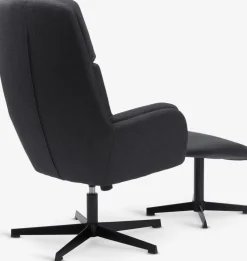 TANKEDALFauteuil inclinable a/repose-pieds TANKEDAL tissu gris foncé