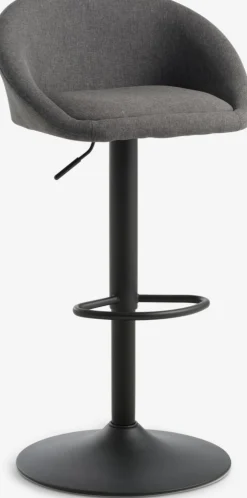 TAULOVChaise de bar TAULOV tissu gris/noir