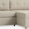 TEGLHUSECanapé convertible méridienne TEGLHUSE tissu beige