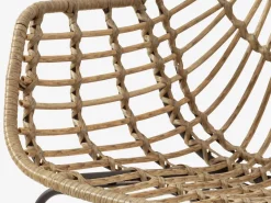 THY + ILDERHUSETHY L60 table noir + 2 ILDERHUSE chaises naturel
