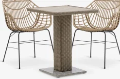THY + ILDERHUSETHY L60 table + 2 ILDERHUSE chaises naturel