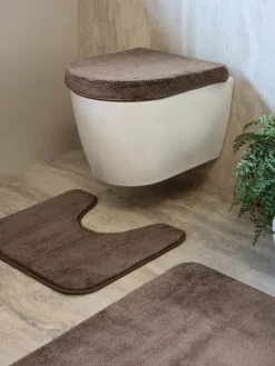 TIMSFORSBasicEnsemble tapis de bain TIMSFORS 3 pièces sable foncé
