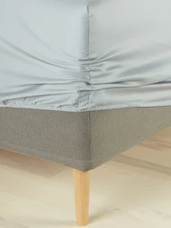 TINEGoldDrap-housse Satin TINE 140x200x35 gris clair