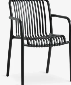 TIPMOSE + NABBENTIPMOSE L70 table gris + 2 NABBEN chaises noir