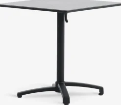 TIPMOSE + NABBENTIPMOSE L70 table gris + 2 NABBEN chaises noir