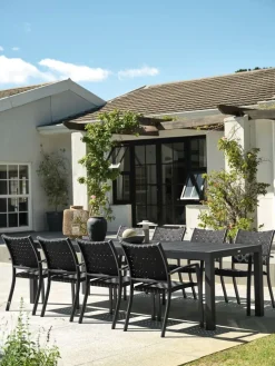 TYDALTable de jardin TYDAL l95xl208/272 noir