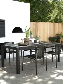 TYDALTable de jardin TYDAL l95xl208/272 noir