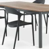 ULBJERG + NANNESTADULBJERG L214/297 table eucalyptus + 4 NANNESTAD chaise