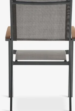 ULBJERG + SIRDALULBJERG L214/297 table eucalyptus + 4 SIRDAL chaises gris