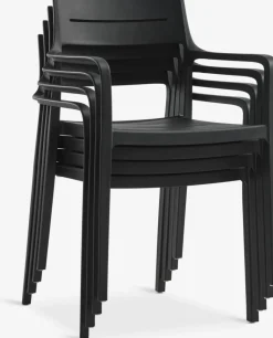 VAMDRUP + INGSTRUPVAMDRUP Ø120 table gris + 4 INGSTRUP chaises noir