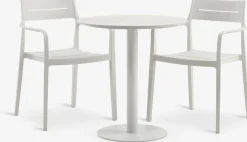 VAMDRUP + INGSTRUPVAMDRUP Ø70 table + 2 INGSTRUP chaises beige