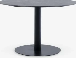 VAMDRUP + TAGMARKVAMDRUP Ø120 table gris + 4 TAGMARK chaises noir
