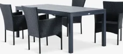 VATTRUP + AIDTVATTRUP L206/321 table + 4 AIDT chaises noir