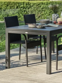 VATTRUPTable de jardin VATTRUP l95xL172/276 noir