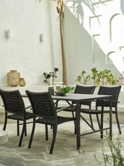 VIERLI + GLOMFJORDVIERLI L149 table + 4 GLOMFJORD chaises noir