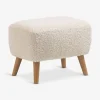 VILDSUNDPouf VILDSUND 52x41 teddy blanc cassé/coloris chêne naturel