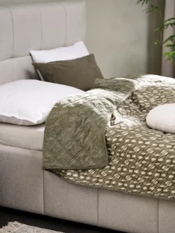 VILLMORELLCouvre-lit VILLMORELL 220x240 vert/blanc