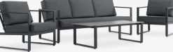 VONGEEnsemble lounge VONGE 5 personnes noir