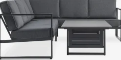 VONGEEnsemble lounge VONGE 6 personnes noir