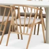 VORDINGBORG + LYKSBORGVORDINGBORG L198 table beige + 4 LYKSBORG chaises chêne nat.